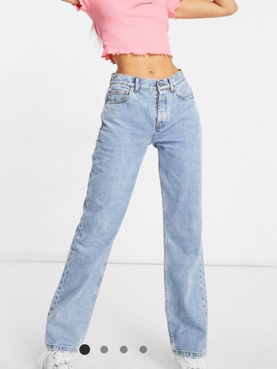 ASOS Denim - ASOS Light Blue Straight-Leg Jeans 100% Cotton